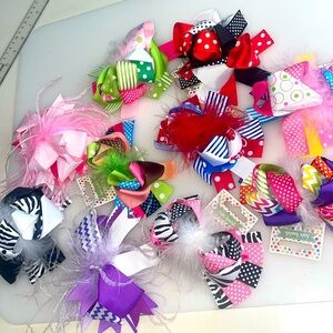 New Set of 10 Boutique Hair Baubles with Alligator Clips